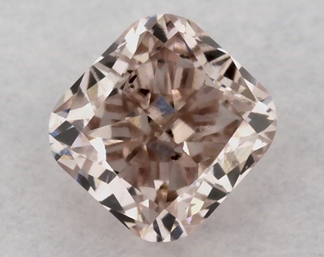 GIA 0.20 Carat Fancy Brown Pink-SI1 Cushion Cut Diamond
