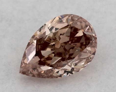 GIA 0.21 Carat Fancy Brown Pink-VS1 Pear Shaped Diamond