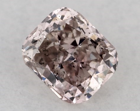 GIA 0.20 Carat Fancy Brown Pink-SI2 Cushion Cut Diamond