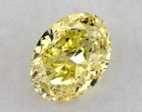 IGI 0.31 Carat Fancy Yellow-SI2 Oval Cut Lab-Grown Diamond