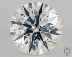 This 0.76 carat  round diamond I color si1 clarity has Very Good proportions and a diamond grading report from GIA