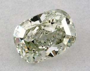 0.35 Carat Fancy Yellowish Green-SI1 Cushion Cut Diamond