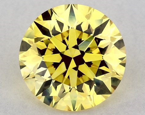 IGI 1.60 Carat Fancy Intense Yellow-VS1 Round Cut Lab-Grown Diamond