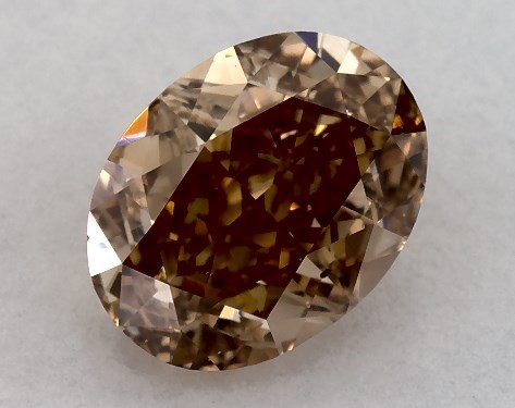 GIA 1.25 Carat Fancy Brown Orange-VS2 Oval Cut Diamond