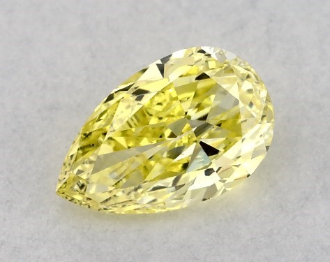 IGI 0.23 Carat Fancy Yellow-VS2 Pear Shaped Lab-Grown Diamond