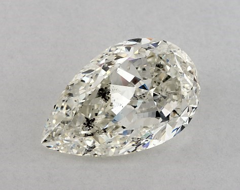 GIA 3.00 Carat J-SI2 Very Good Cut Pear Diamond