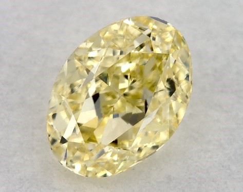 GIA 0.50 Carat Fancy Yellow-SI1 Oval Cut Diamond