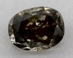0.92 Carat Fancy Gray-SI1 Oval Cut Diamond