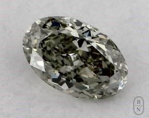 This oval cut 0.31 carat Fancy Grayish Yellowish Green color si1 clarity has a diamond grading report from GIA