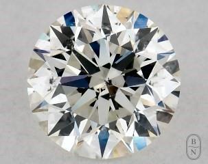 This 0.5 carat  round diamond I color si1 clarity has Excellent proportions and a diamond grading report from GIA
