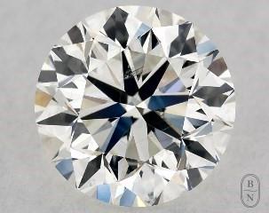 This 1.01 carat  round diamond I color si1 clarity has Very Good proportions and a diamond grading report from GIA