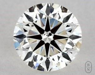 This 1.01 carat  round diamond I color si1 clarity has Good proportions and a diamond grading report from GIA