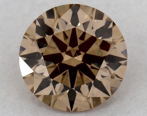 GIA 0.63 Carat Fancy Yellowish Brown-VS2 Round Cut Diamond