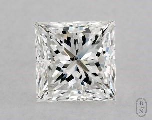 This princess cut 1 carat F color si1 clarity has a diamond grading report from GIA