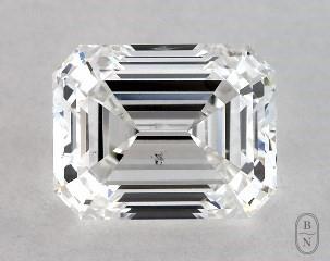 This emerald cut 1 carat E color si1 clarity has a diamond grading report from GIA