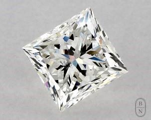 This princess cut 1.02 carat H color si1 clarity has a diamond grading report from GIA