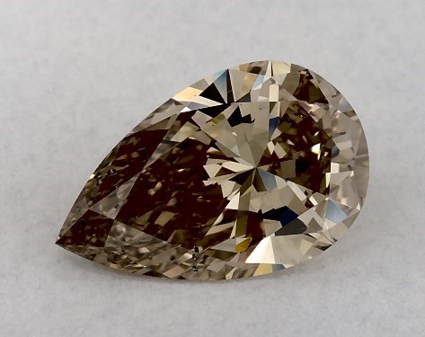 GIA 1.00 Carat Fancy Yellowish Brown-SI1 Pear Shaped Diamond