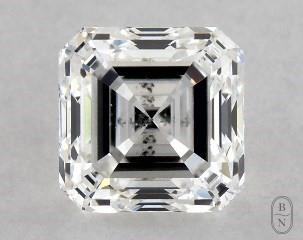 This asscher cut 1 carat F color si1 clarity has a diamond grading report from GIA