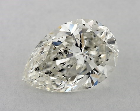GIA 2.00 Carat J-SI2 Good Cut Pear Diamond