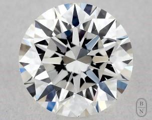 This 0.38 carat  round diamond G color vvs1 clarity has Excellent proportions and a diamond grading report from GIA
