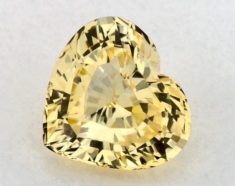 2.10 Carat Heart Natural Yellow Sapphire