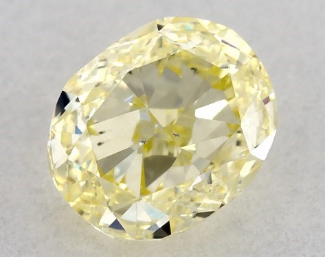GIA 0.40 Carat Fancy Yellow-SI1 Oval Cut Diamond