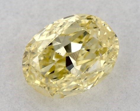 GIA 0.43 Carat Fancy Yellow-SI2 Oval Cut Diamond