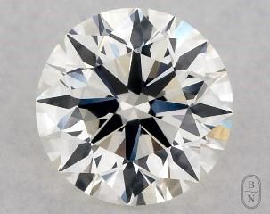 This 0.53 carat  round diamond I color si1 clarity has Excellent proportions and a diamond grading report from GIA