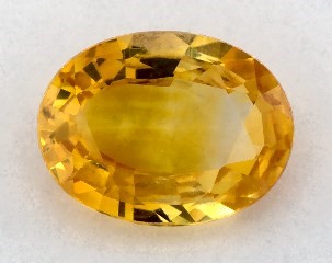 1.08 carat Oval Natural Yellow Sapphire