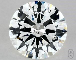 This 3.01 carat  round diamond I color si1 clarity has Excellent proportions and a diamond grading report from GIA