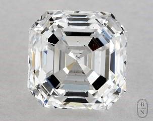 This asscher cut 1.01 carat E color si1 clarity has a diamond grading report from GIA
