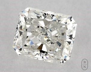 This radiant cut 1.02 carat H color si1 clarity has a diamond grading report from GIA