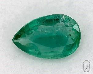 This 0.77 Pear Green Emerald is sold exclusively by Blue Nile 