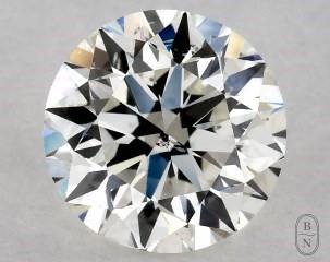 This 0.5 carat  round diamond I color si1 clarity has Very Good proportions and a diamond grading report from GIA