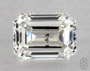 This emerald cut 1 carat G color si1 clarity has a diamond grading report from GIA