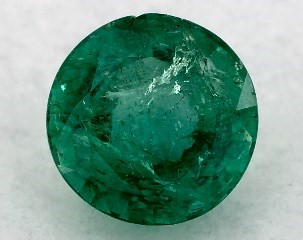 0.96 carat Round Natural Green Emerald