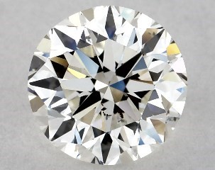 This 1.01 carat  round diamond J color si1 clarity has Very Good proportions and a diamond grading report from GIA
