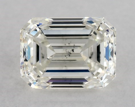 GIA 1.00 Carat J-SI2 Emerald Cut Diamond