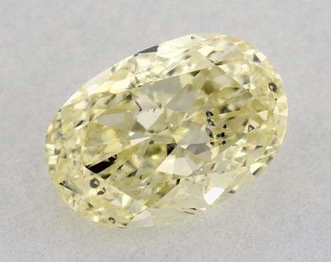 GIA 0.45 Carat Fancy Yellow-SI2 Oval Cut Diamond
