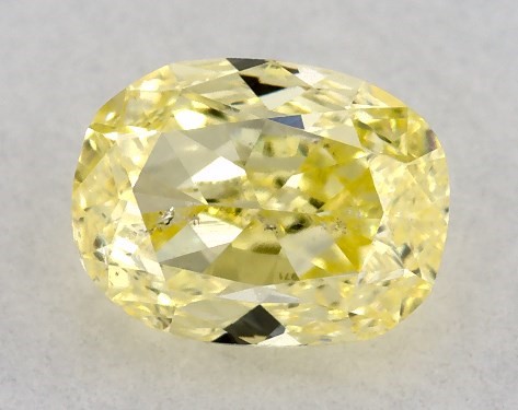 GIA 0.45 Carat Fancy Yellow-SI2 Oval Cut Diamond