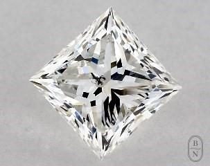 This princess cut 1 carat G color si1 clarity has a diamond grading report from GIA