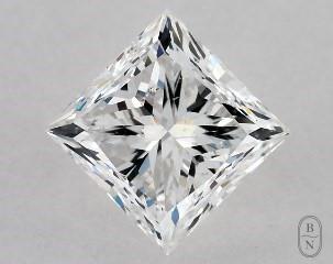 This princess cut 1 carat E color si1 clarity has a diamond grading report from GIA