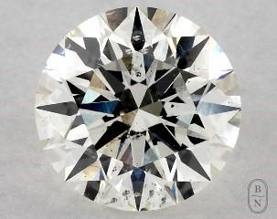 This 1.04 carat  round diamond I color si1 clarity has Excellent proportions and a diamond grading report from GIA