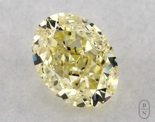 This oval cut 0.5 carat Fancy Yellow color si1 clarity has a diamond grading report from GIA