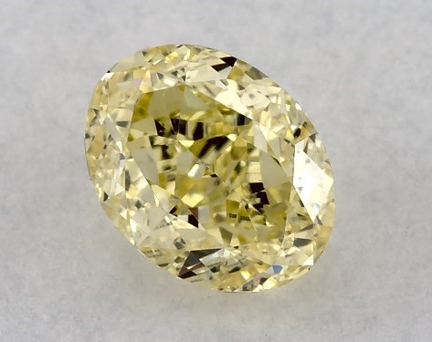 GIA 0.50 Carat Fancy Intense Yellow-SI1 Oval Cut Diamond