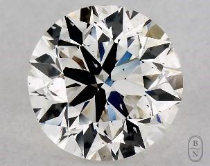 This 3 carat  round diamond I color si1 clarity has Very Good proportions and a diamond grading report from GIA