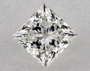 This princess cut 1 carat I color si1 clarity has a diamond grading report from GIA
