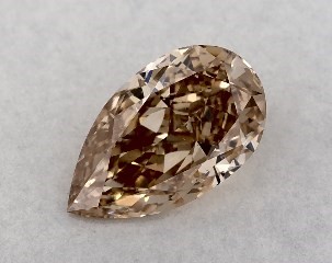 0.50 Carat Fancy Brown Orange-SI1 Pear Shaped Diamond