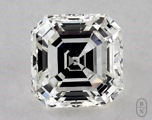 This asscher cut 1 carat I color si1 clarity has a diamond grading report from GIA
