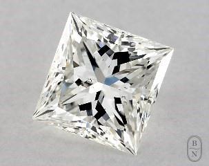 This princess cut 1.01 carat H color si1 clarity has a diamond grading report from GIA